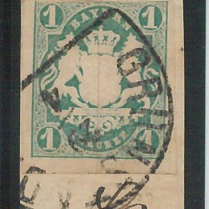 77994c  - GERMANY Bayern - STAMP: Michel  #  14b or 14c  -  Fine  USED
