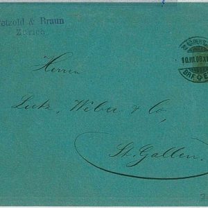 37082 - SWITZERLAND Schweiz  - POSTAL HISTORY - PRIVATE   Stationery cover 1908