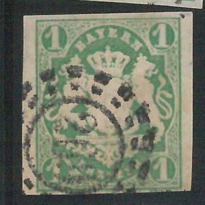 77994d  - GERMANY Bayern - STAMP: Michel  #  14b or 14c  -  Fine  USED
