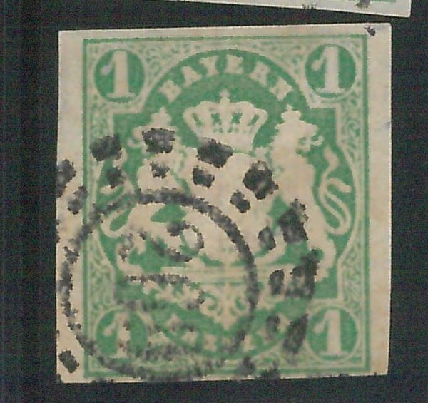77994d  - GERMANY Bayern - STAMP: Michel  #  14b or 14c  -  Fine  USED