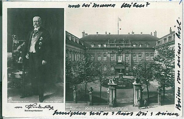 25874  Ansichtskarten VINTAGE POSTCARD: GERMANY - BERLIN 1927 - THE PRESIDENT!
