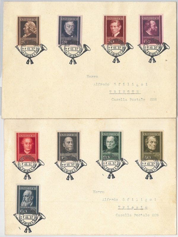 56113  AUSTRIA Österreich - POSTAL HISTORY - # 649/57 on FDC COVER 1937 MEDICINE