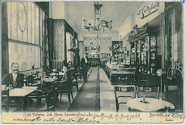 33240    Ansichtskarten VINTAGE POSTCARD: GERMANY - Barmen 1906 - CAFE VICTORIA