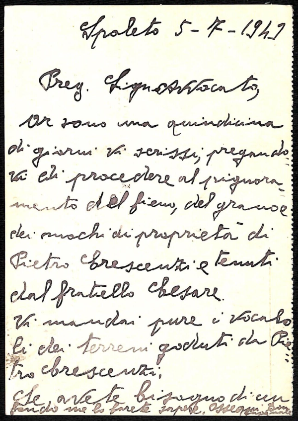 ac2958 - CARTOLINA  D'EPOCA - Perugia Provincia - SPOLETO  1949 - immagine 2