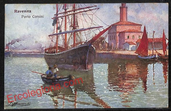 ah9209 - CARTOLINA D'EPOCA - Ravenna Città - Porto Corsini
