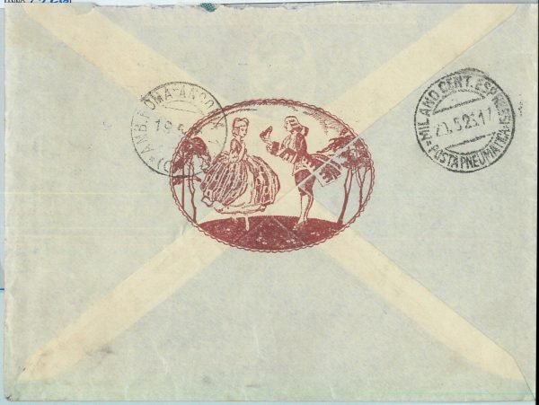80425 - REGNO - STORIA POSTALE: BUSTA espresso da FABRIANO 1926 pubblicitaria - immagine 2