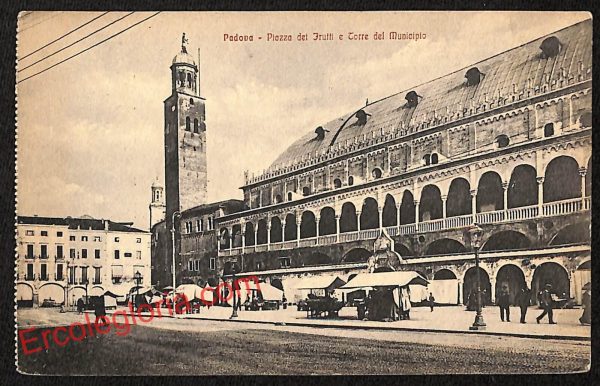 ah4052 - CARTOLINA D'EPOCA - Padova Città - Torre del Municipio
