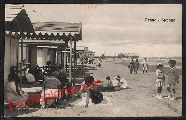 ah6494 - CARTOLINE  D'EPOCA - Pesaro Città - Spiaggia