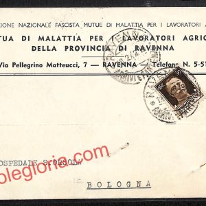 ah9216 - STORIA POSTALE - Ravenna - Mutua di Malattia per i Lavoratori Agricoli