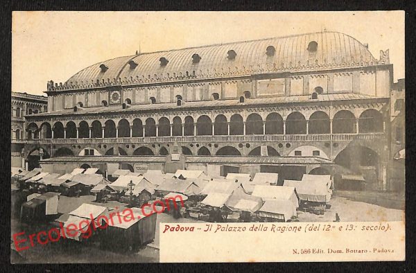 ah4056 - CARTOLINA D'EPOCA - Padova Città - Il Palazzo della Ragione