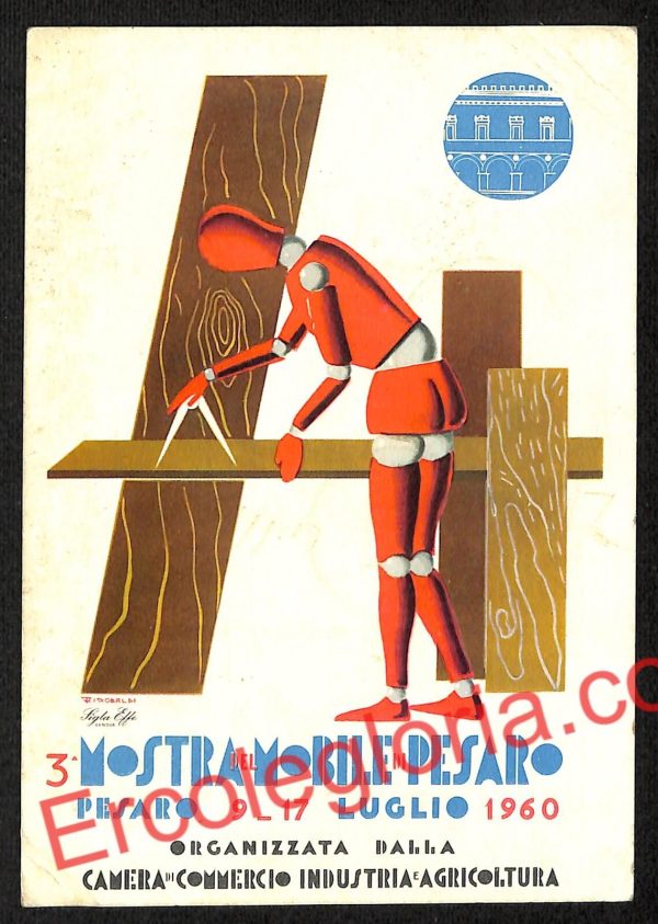 ah6504 CARTOLINE  D'EPOCA-Pesaro-V Convegno Nazionale dei Commercianti di Mobili