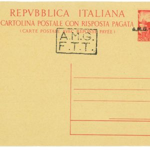 P2674 - ITALIA AMG-FTT , CARTOLINA `POSTALE DOPPIA C 8B PERFETTA!!!