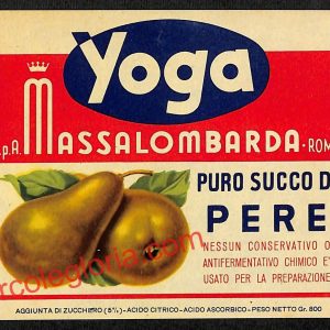 ah9229 - ETICHETTA D'EPOCA - Ravenna - YOGA - Massa Lombarda