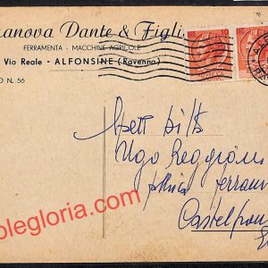 ah9232 - STORIA POSTALE - Ravenna Provincia - Alfonsine