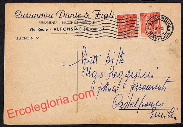 ah9232 - STORIA POSTALE - Ravenna Provincia - Alfonsine