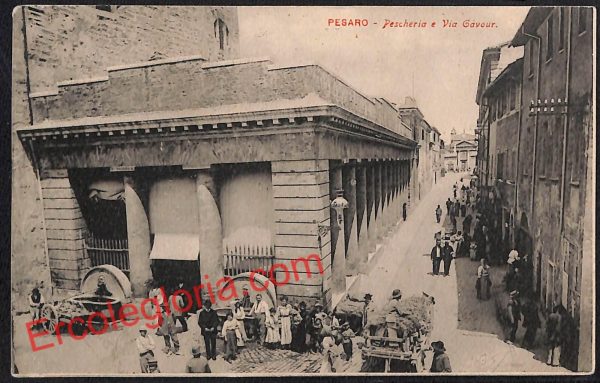 ah6517 - CARTOLINE  D'EPOCA - Pesaro Città - Pescheria e Via Cavour