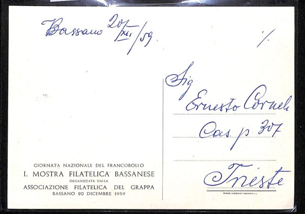 ab4062 -  CARTOLINA  D'EPOCA - Vicenza  Provincia  -  Bassano 1959 - immagine 2
