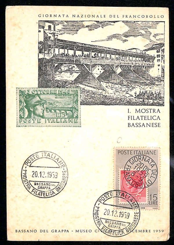 ab4064 -  CARTOLINA  D'EPOCA - Vicenza  Provincia  -  Bassano 1959