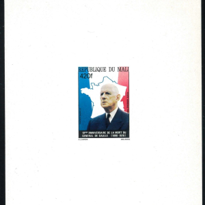 P3296 - MALI 1980 , SCOTT C403/4 2 DE LUXE PROOFS , General De Gaulle