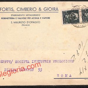 ah4046 - STORIA POSTALE - Novara Provincia - San Maurizio d'Opaglio