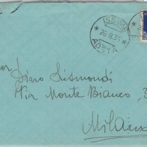 80428 -  REGNO - STORIA POSTALE:   BUSTA da ISSIME  - 1935