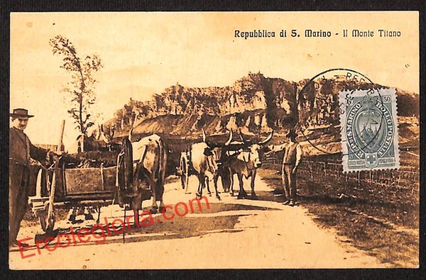 ai4914 - CARTOLINA D'EPOCA - San Marino - Il Monte Titano