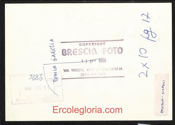 F0024 - FOTOGRAFIA D' EPOCA - CALCIO - Squadra  SSC NAPOLI - immagine 2