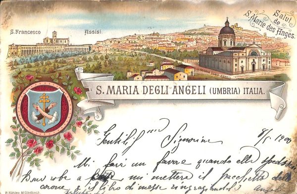 ac2900 - CARTOLINA  D'EPOCA - Perugia Provincia - S. MARIA DEGLI ANGELI  1900