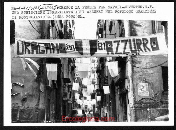F0027 - FOTOGRAFIA D' EPOCA - CALCIO - Squadra  SSC NAPOLI  12 Maggio 1981