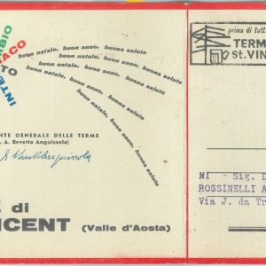 80429 - CARTOLINA d'Epoca AOSTA - Pubblicitaria: Terme di ST. SAINT VINCENT 1960