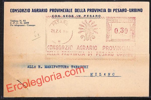 ah6521 - STORIA POSTALE - Pesaro Città