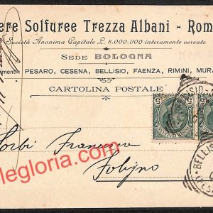 ah6522 - STORIA POSTALE - Pesaro Città - Miniere Solfuree Trezza Albani