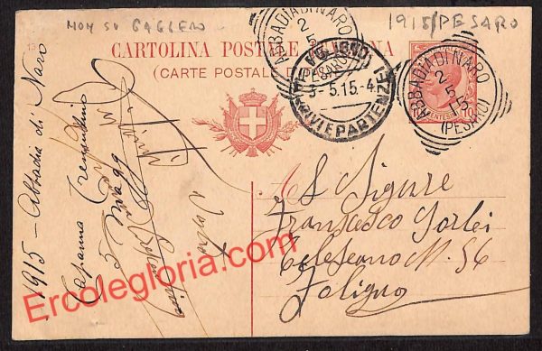 ah6524 - STORIA POSTALE - Pesaro Città