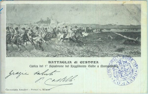 85801 - CARTOLINA d'Epoca REGGIMENTALE -  MANTOVA provincia -  Battaglia CUSTOZA