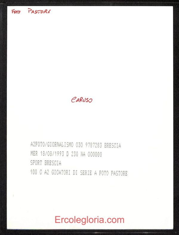 F0031 - FOTOGRAFIA CALCIATORE - Squadra SSC NAPOLI  - CARUSO - immagine 2