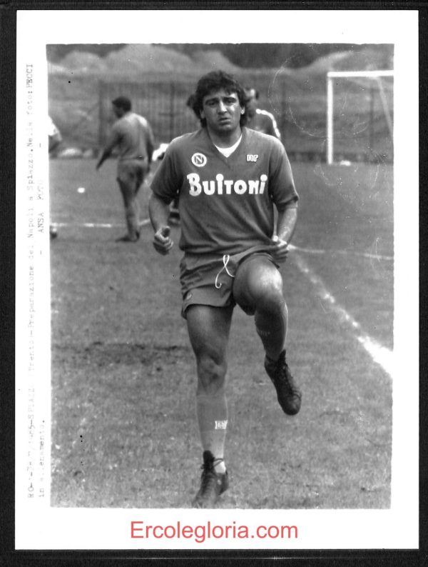 F0032 - FOTOGRAFIA CALCIATORE - Squadra SSC NAPOLI  - PECCI    28 Luglio 1985