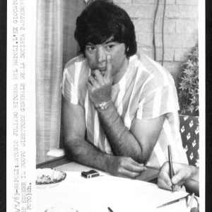 F0034 FOTOGRAFIA CALCIATORE- Squadra SSC NAPOLI - ANTONIO JULIANO 23 Luglio 1983