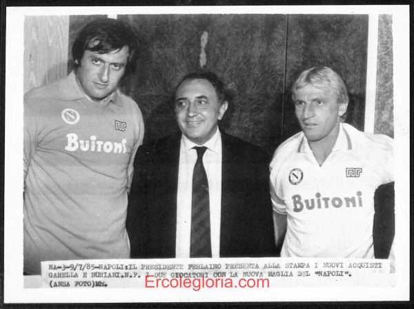 F0038 - FOTOGRAFIA CALCIATORE - Squadra SSC NAPOLI  9 Luglio 1985