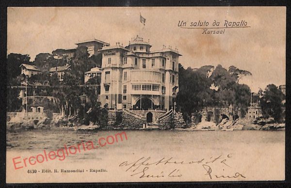 ag1391 - CARTOLINA D'EPOCA - Genova Provincia - Rapallo  1905