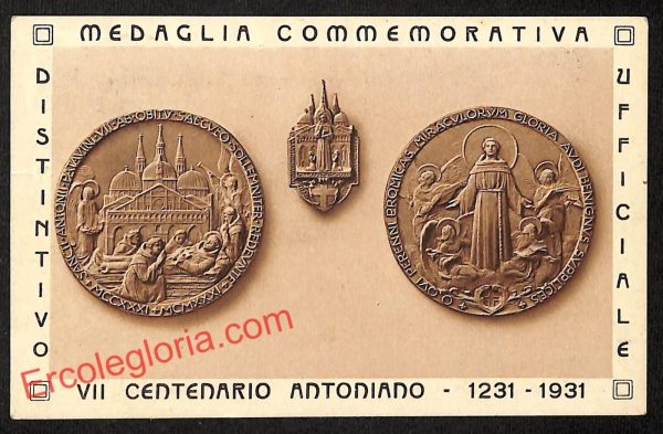 ah4094 - CARTOLINA D'EPOCA - Padova Città - Medaglia Commemorativa
