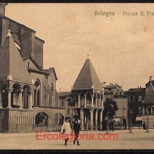 ae2049 - CARTOLINA  D'EPOCA - Bologna Città - Piazza S. Francesco