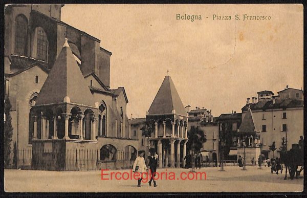 ae2049 - CARTOLINA  D'EPOCA - Bologna Città - Piazza S. Francesco