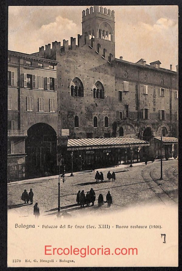 ae2053 - CARTOLINA  D'EPOCA - Bologna Città - Palazzo del Re Enzo