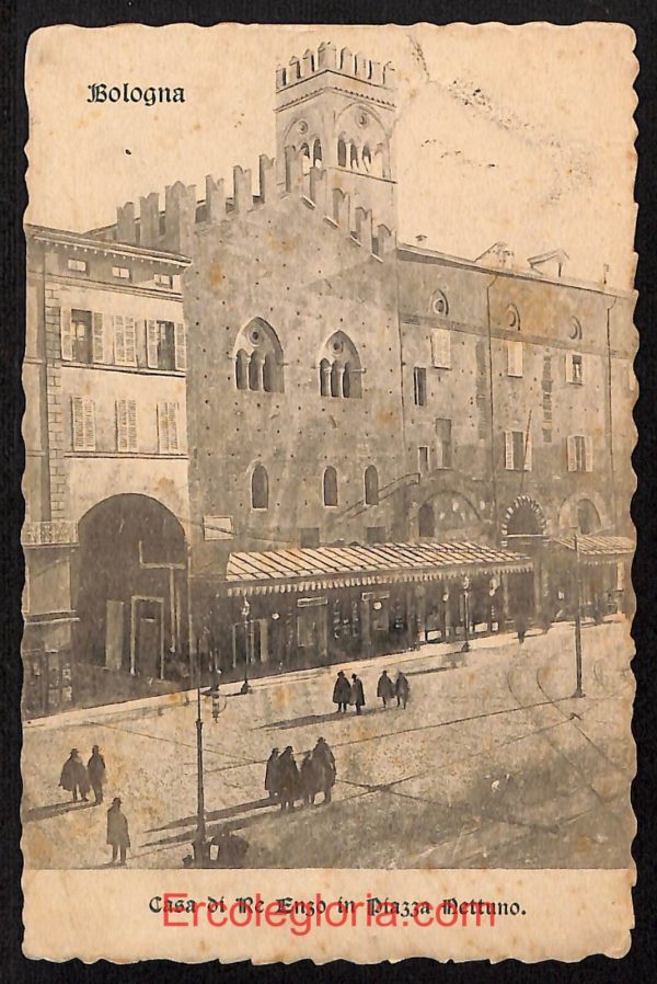 ae2054 - CARTOLINA  D'EPOCA - Bologna Città - Palazzo del Re Enzo