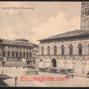 ae2055 - CARTOLINA  D'EPOCA - Bologna Città - Piazza Vittorio Emanuele  1915