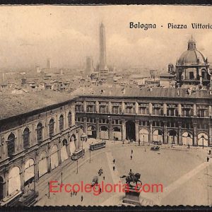 ae2056- CARTOLINA  D'EPOCA - Bologna Città - Piazza Vittorio Emanuele  1914