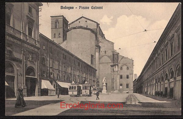 ae2057 - CARTOLINA  D'EPOCA - Bologna Città - Piazza Calvani  1912
