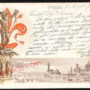 ae7162 - CARTOLINA D'EPOCA - Firenze Città - Perseo di Cellini  1901