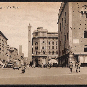 ae1992 - CARTOLINA  D'EPOCA - Bologna Città - Via Rizzoli