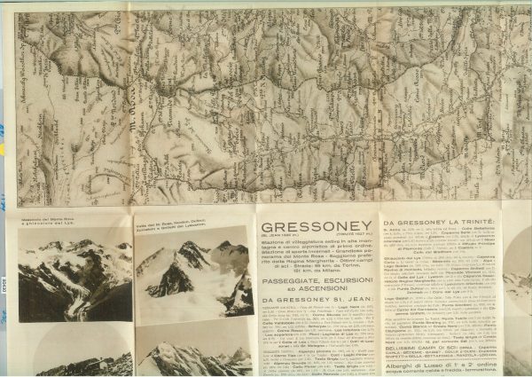 80430 - ITALIA - MAPPA Turistica  - VALLE D'AOSTA Gressoney 1934 - Vintage Map - immagine 2